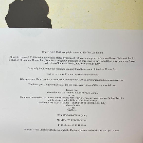 Alexander and the Wind-Up Mouse soft cover children’s Book by Leo Lionni - Picture 4 of 10